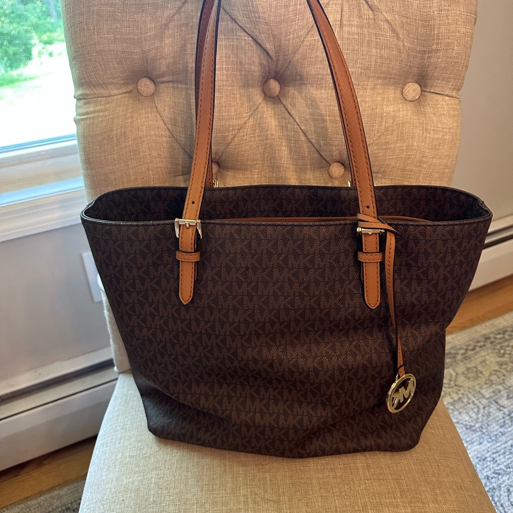 Michael Kors Brown and Tan Tote Bag - Picture 2 of 6